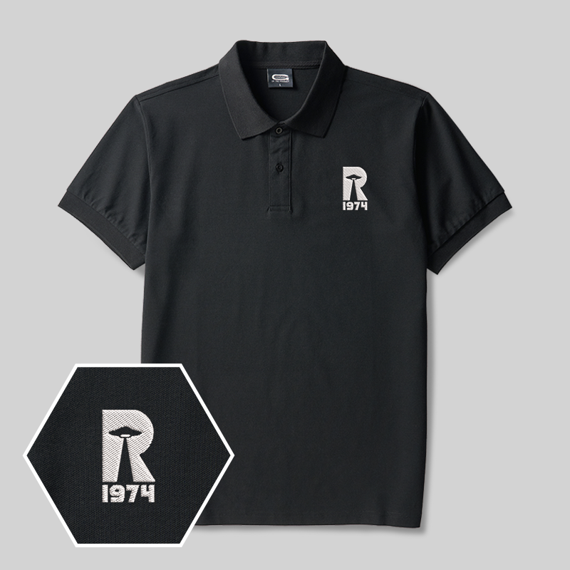 1974 Geek Embroidered Polo Shirt