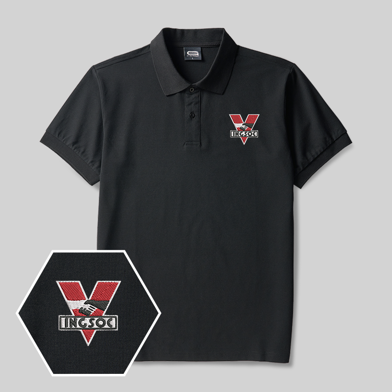 1984 INGSOC Geek Embroidered Polo Shirt