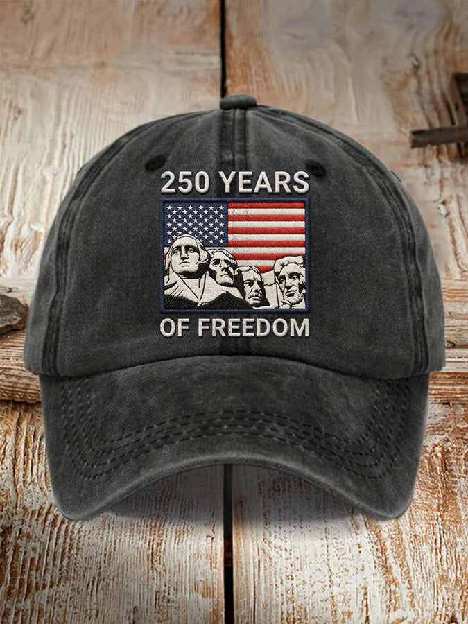 250Th Anniversary Washed Cotton Duckbill Cap For Both Men And Women