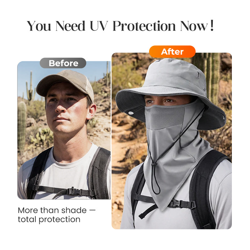 🔥Free Shipping 🔥UV Protection Bucket Hat with Face Cover
