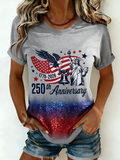 250th Anniversary Statue of Liberty Glitter Ombre T-Shirt