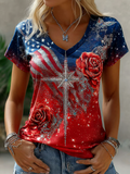 Women's Vintage Faith American Founding 250th Anniversary Short-Sleeved T-Shirt