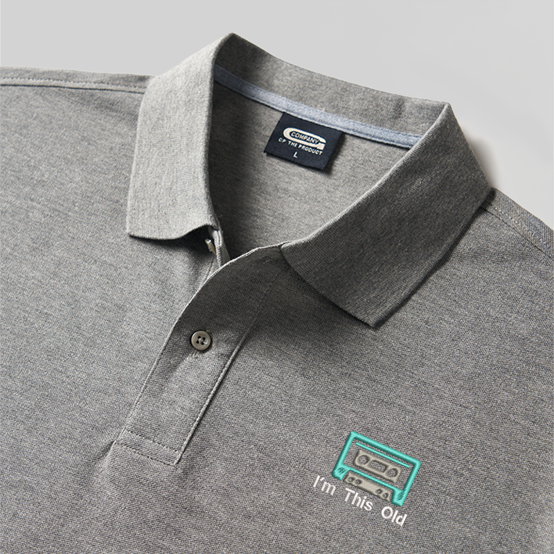 I'm This Old Geek Embroidered Polo Shirt