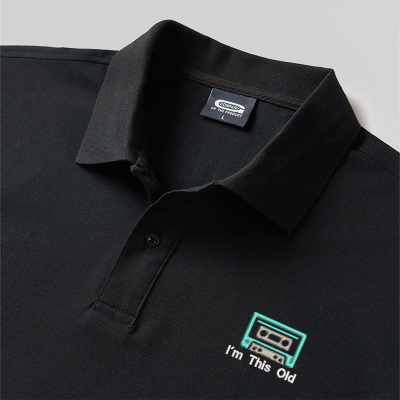 I'm This Old Geek Embroidered Polo Shirt