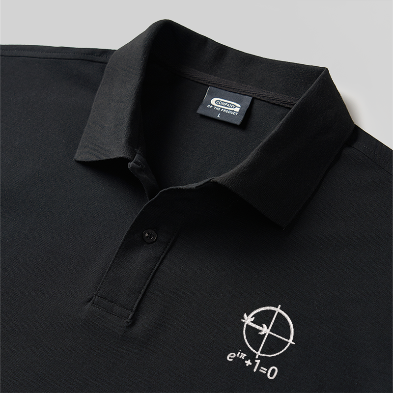 Euler's Formula Geek Embroidered Polo Shirt