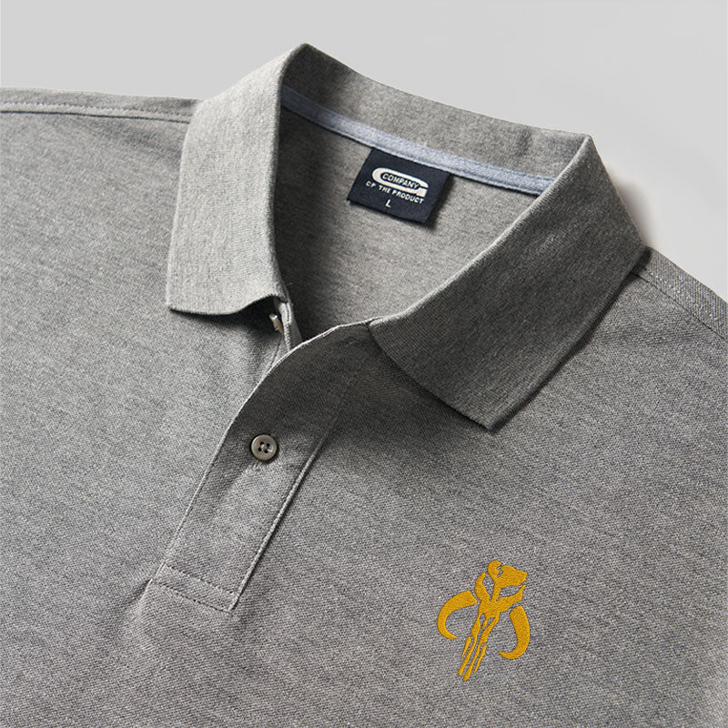 Mythosaur Geek Embroidered Polo Shirt
