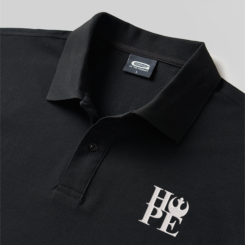 Hope Geek Embroidered Polo Shirt
