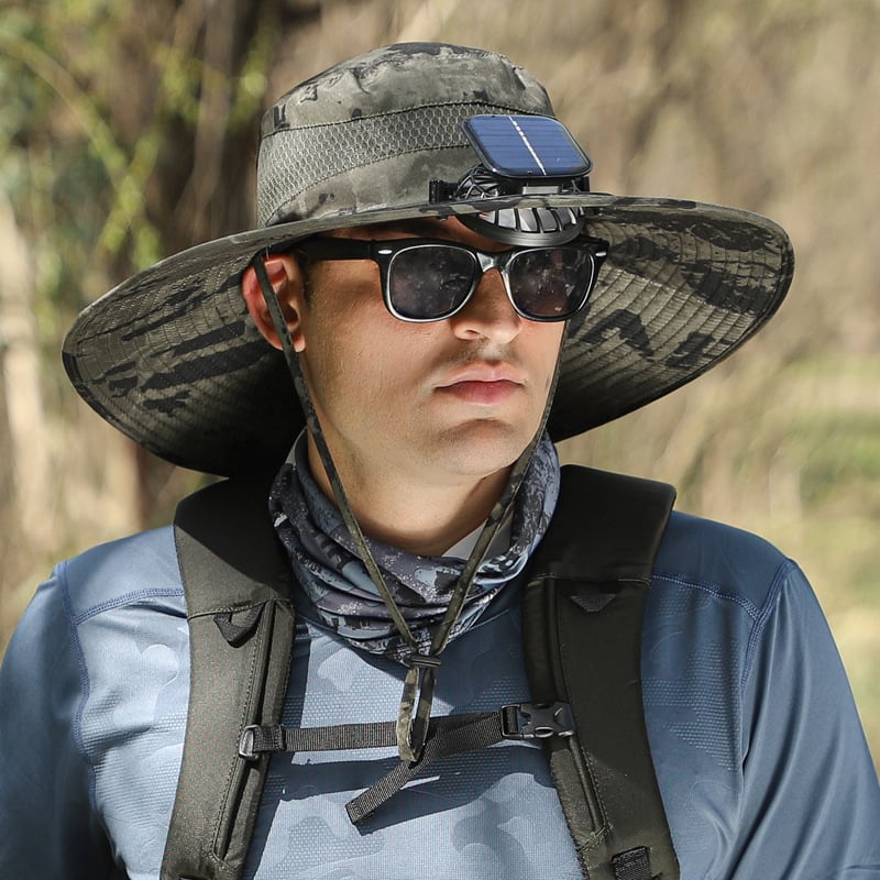 🏆 50K+ SOLD! 49% OFF – Almost Gone-⚡2025 New Ultralight Solar Fan Sun Hat – Lighter Than a Baseball!⚾(Only 11oz)