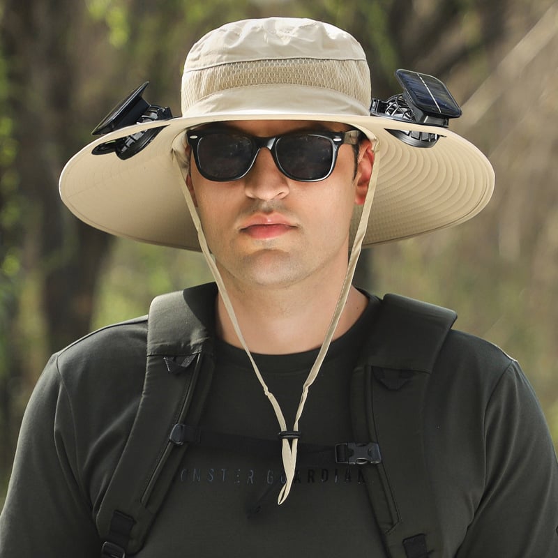 🏆 50K+ SOLD! 49% OFF – Almost Gone-⚡2025 New Ultralight Solar Fan Sun Hat – Lighter Than a Baseball!⚾(Only 11oz)