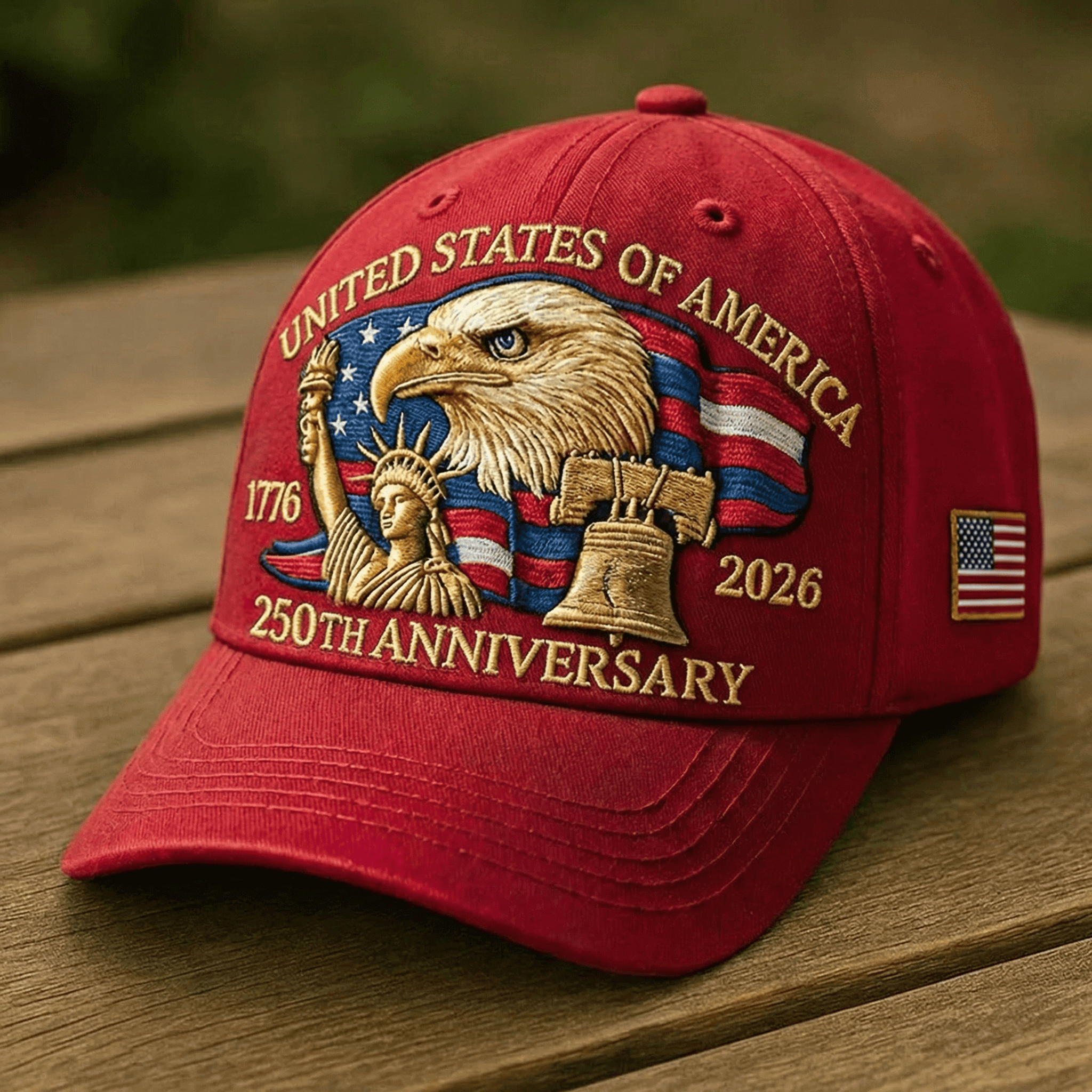 US 250th Anniversary American Eagle Hat - Embroidered Edition