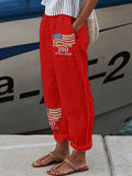 Women'S Flag Printed Casual Pants