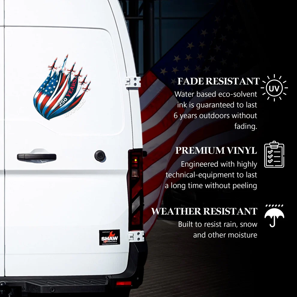 🔥 LIMITED TIME OFFER – 250th Anniversary USA Fighter Jets Patriotic Decal