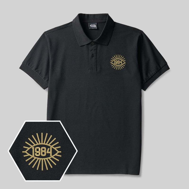 1984 Geek Embroidered Polo Shirt