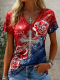 Women's Vintage Faith American Founding 250th Anniversary Short-Sleeved T-Shirt