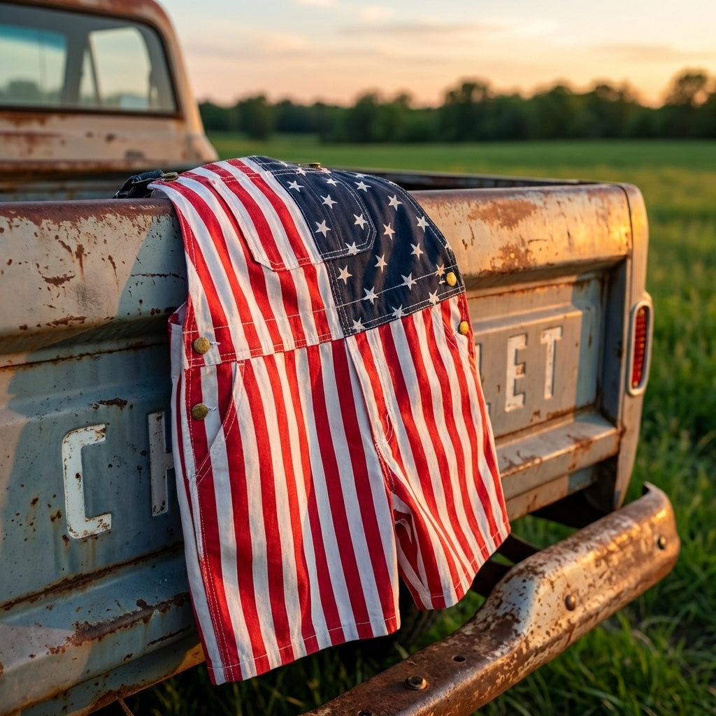 American Flag Overalls for July 4th & America 250 Celebrations
