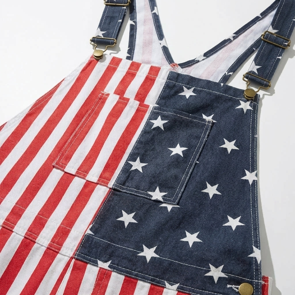 American Flag Overalls for July 4th & America 250 Celebrations