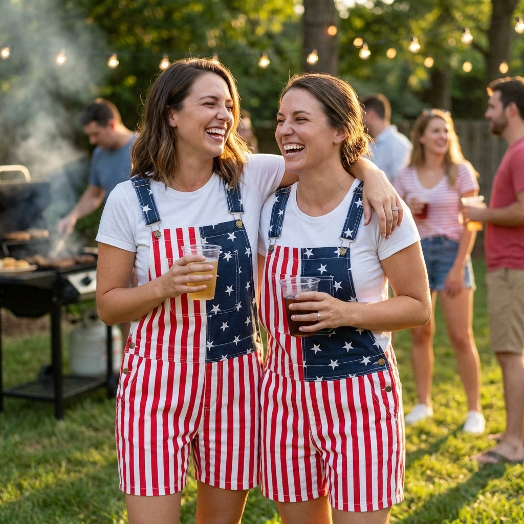 American Flag Overalls for July 4th & America 250 Celebrations