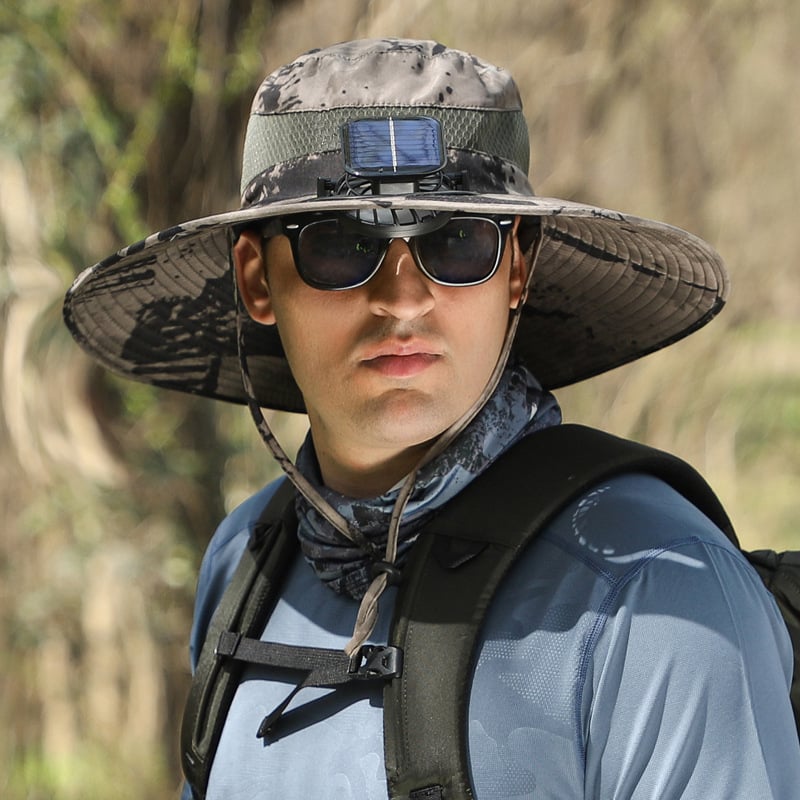 🏆 50K+ SOLD! 49% OFF – Almost Gone-⚡2025 New Ultralight Solar Fan Sun Hat – Lighter Than a Baseball!⚾(Only 11oz)