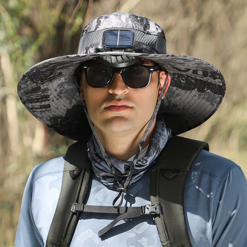 🏆 50K+ SOLD! 49% OFF – Almost Gone-⚡2025 New Ultralight Solar Fan Sun Hat – Lighter Than a Baseball!⚾(Only 11oz)