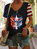 Women'S 250Th Anniversary Casual V-Neck T-Shirt