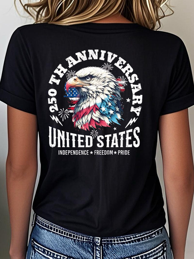 Women's 250th Anniversary Printed Casual T-Shirt