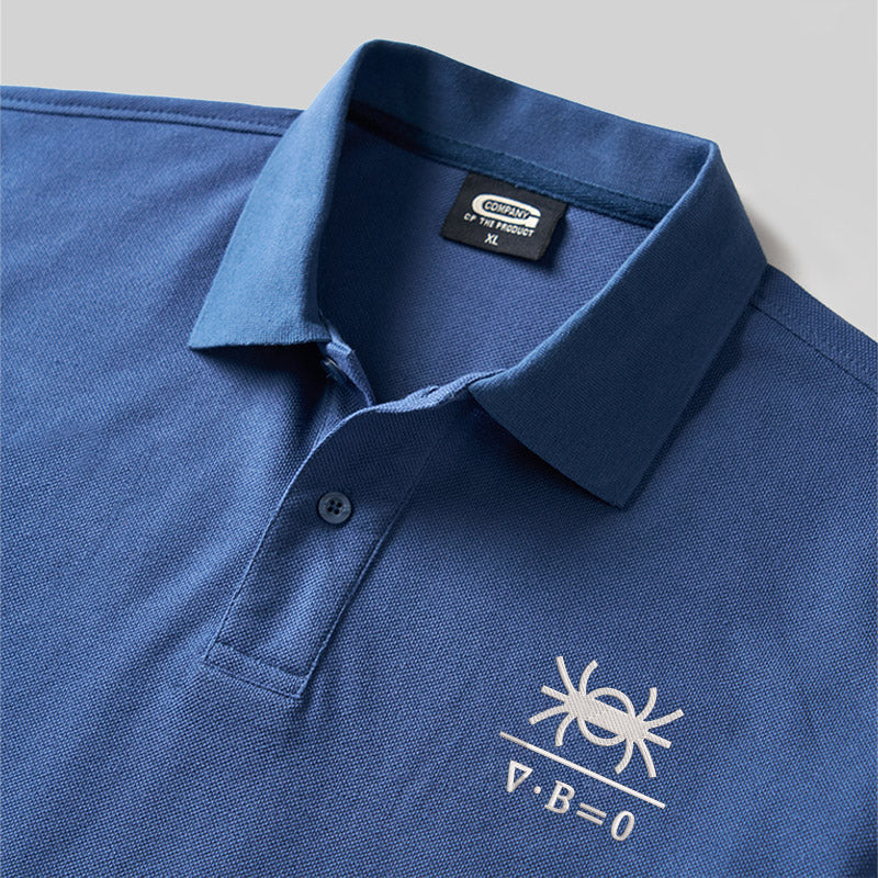 Magnetic Spider Geek Embroidered Polo Shirt