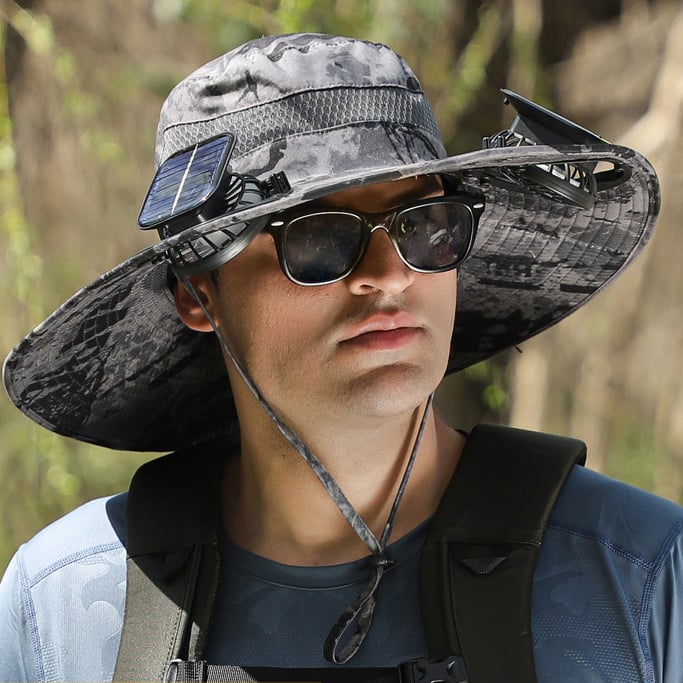 🏆 50K+ SOLD! 49% OFF – Almost Gone-⚡2025 New Ultralight Solar Fan Sun Hat – Lighter Than a Baseball!⚾(Only 11oz)