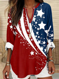 Women's Independence Day 250th Anniversary Printed Casual Shirt