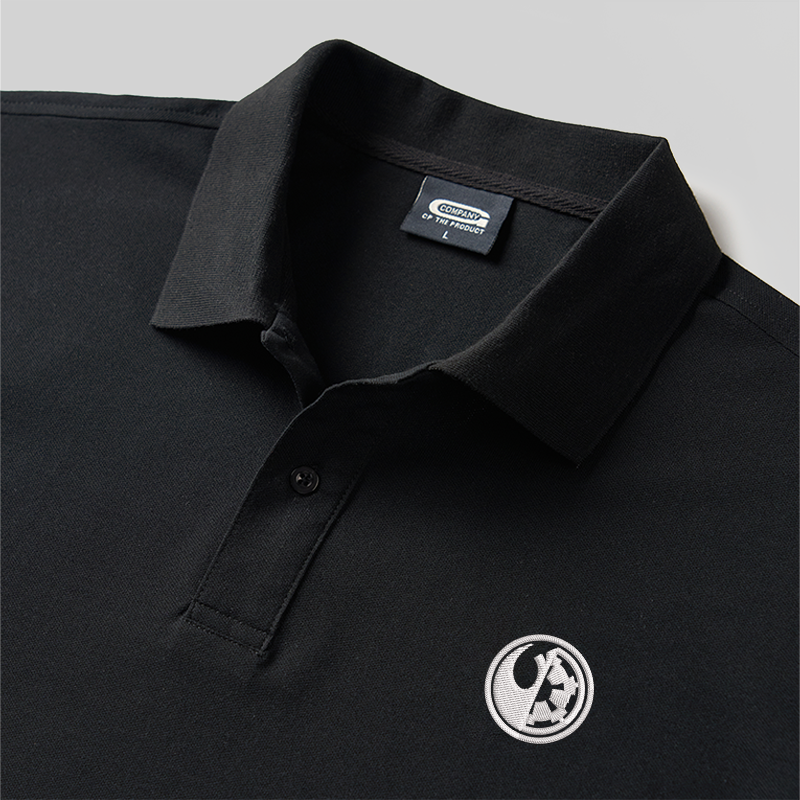 Galactic Badge Geek Embroidered Polo Shirt