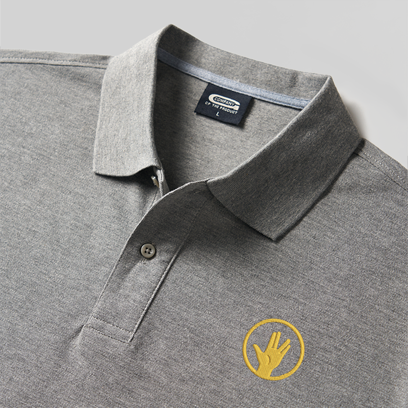 Peace & Approval Geek Embroidered Polo Shirt